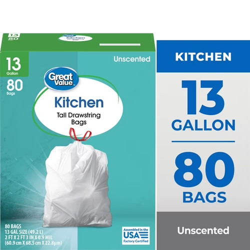 Great value gallon tall - 13-gallon,