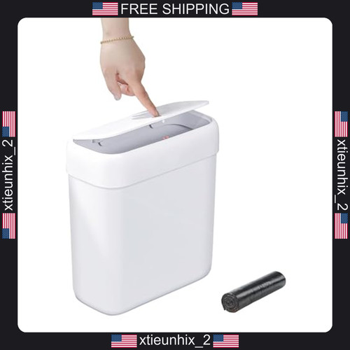 Plastic trash can with - plastic, lid
